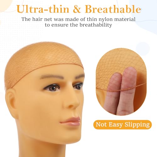 Ouligay 100 redes de cabelo elásticas para mulheres e homens, redes invisíveis para coque, rede de c