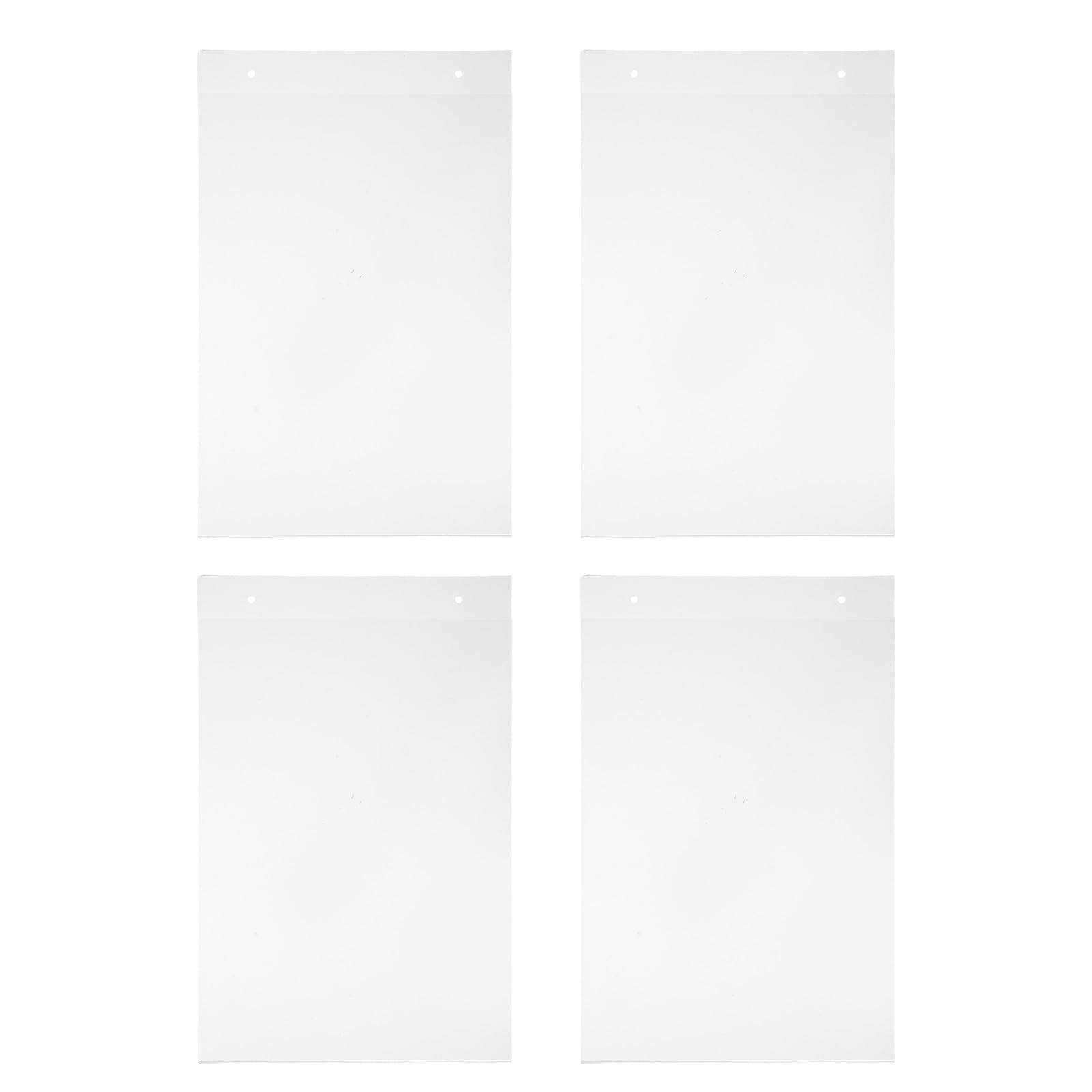 SOLUSTRE 4 przezroczyste akrylowe uchwyty na znaki, prostokątny przezroczysty uchwyt na menu | Rama ścienna do powieszenia na ścianie 8,5 x 11 cali, do wyświetlania plakatów reklamowych w bufecie restauracyjnym