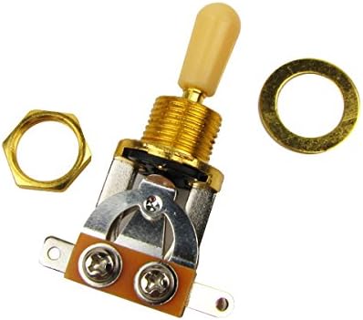 Musiclily 3 Way Short Straight Toggle Switch Pickup Selector for Les Paul/SG Style Electric Guitar, Gold Top with Cream Tip - Image 5