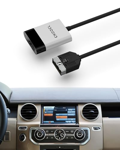 CHOOCL Bluetooth car Adapter with iPod Cable Premium Wireless Audio Adapter for Land Rover, Range Rover & Jaguar–Bluetooth 5.0 with aptX-HD Sound