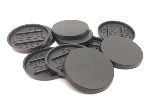 30mm miniature bases. Round (pack of 10) 3mm Thick. Gaming accessory