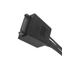 SilverStone SST-CP06-E2 - SATA Adapter Kabel, 1 auf 2 SATA Stecker (Super Flexibel), 2X 2200μF Kondensatoren – Ansicht 5