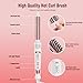 DENVEK Heated Round Brush, Ceramic Tourmaline Ion 1/2 inch Curling Iron, Hot for Fluffy Thermal Brush Curling Wand, Suitable for All Hair Types Tool (White, 0.5 inch)