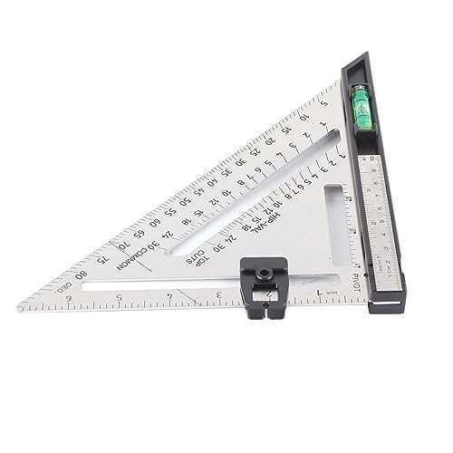 Carpenter Square, Anti Woodworking Rafter Square 7in Detachable Base Robust High Hardness Stainless Steel Carbon Steel for Architecture