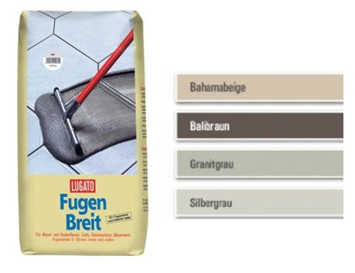 Preisvergleich Produktbild Lugato Fugenbreit 5 kg grau - Fugenmörtel für Klinker, Beton, Cotto