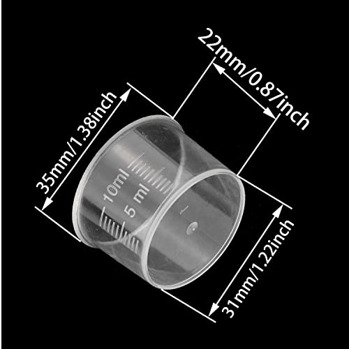 Vasos medidores desechables 10 ml paquete 50 unidades miniatura 2