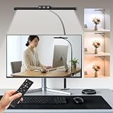 モニターライト デスクライト クランプ式 3色調色 5段階調光 リモコン付き 目に優しい フリッカーレス 省スペース 角度調整 テレワーク オフィス照明