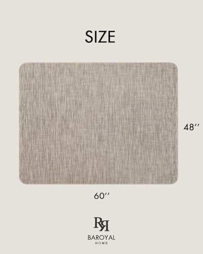 Image of BARoyal Office Chair Mat for Hardwood Floor Under Desk Computer Rolling Chair Mat for Wood /Tile Floor Non-Slip Heavy Duty Desk Rug PVC Plastic Hard Floor Protector 46 inchx 60 inch (Soapstone)