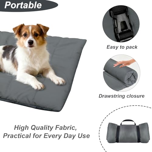 YuLiMirich Hundedecke für Unterwegs Wasserdicht, rutschfeste Hundematte, Hundematte Komfort und Weiches Wasserdichtes Hundebett, Hundekissen für Reise Camping Outdoor