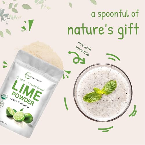 Organic Freeze-Dried Lime Powder, 1.5lbs | Raw Lime Juice Flavor, Sugar Free ...