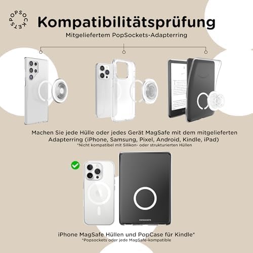 PopSockets Phone Grip for MagSafe, Magnetic Holder, Phone Stand, White - Coco Circus - Image 6