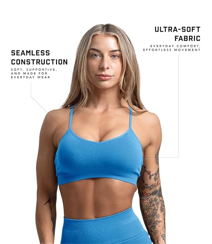 Image of Gymreapers Seamless Sports Bra for Women - Wireless Compression Padded Supportive Bras for Gym, Yoga, & Fitness