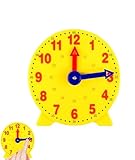 Clock for Kids Learning Model Interactive Number Blocks & Analog Clock Teaching Tool, Combines Number Blocks Toy Elements, and Wooden Toys Durability, Premium Material for Early Education