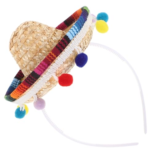 Sombrero mexicain en paille mini chapeau léger coloré de carnaval