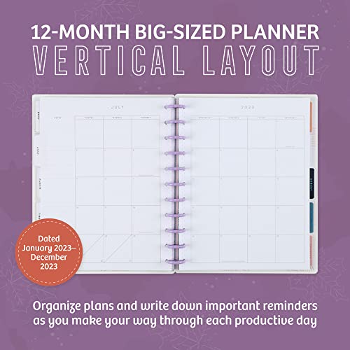 Happy Planner 2023 Daily Planner And Calendar, 12-Month Daily, Weekly, And Monthly Planner, January 2023–December 2023, Vertical Planner, Happy + Mod Theme, Big Size, 8 1/2 Inches By 11 Inches #TOP1