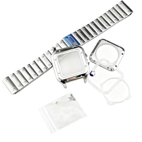 OYOSIDA 27mm Santos Classic Square Watch Case Compatible with NH35/NH36 Movement