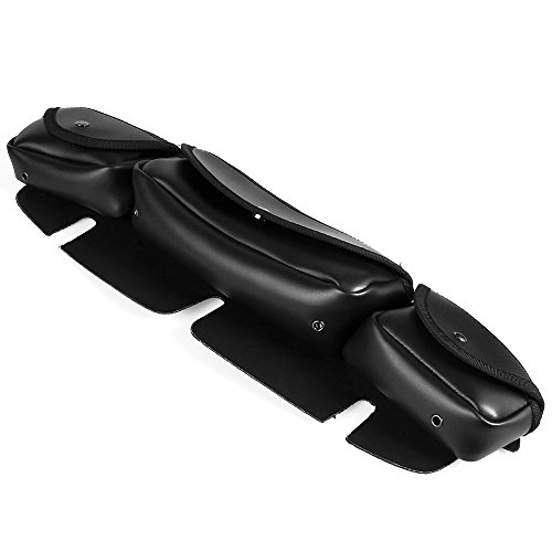 Motocycle 3 Pocket Pouch Windshield Windscreen Wind Shield Screen Saddle Bag Batwing Fairing For Harley Touring Electra Street Road Tri Glide Road King Bike Flht 1996-2013 (Black) #TOP2