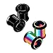Produktbild KJM FASHION 4 STK Schwarz Eloxiert 8mm 0g Single Flared Tunnel Schwarzer O-Ring Ohr Tunnel Ear Flesh Plugs Dehner Stecker Ringe Expander Piercing Schmuck 4082