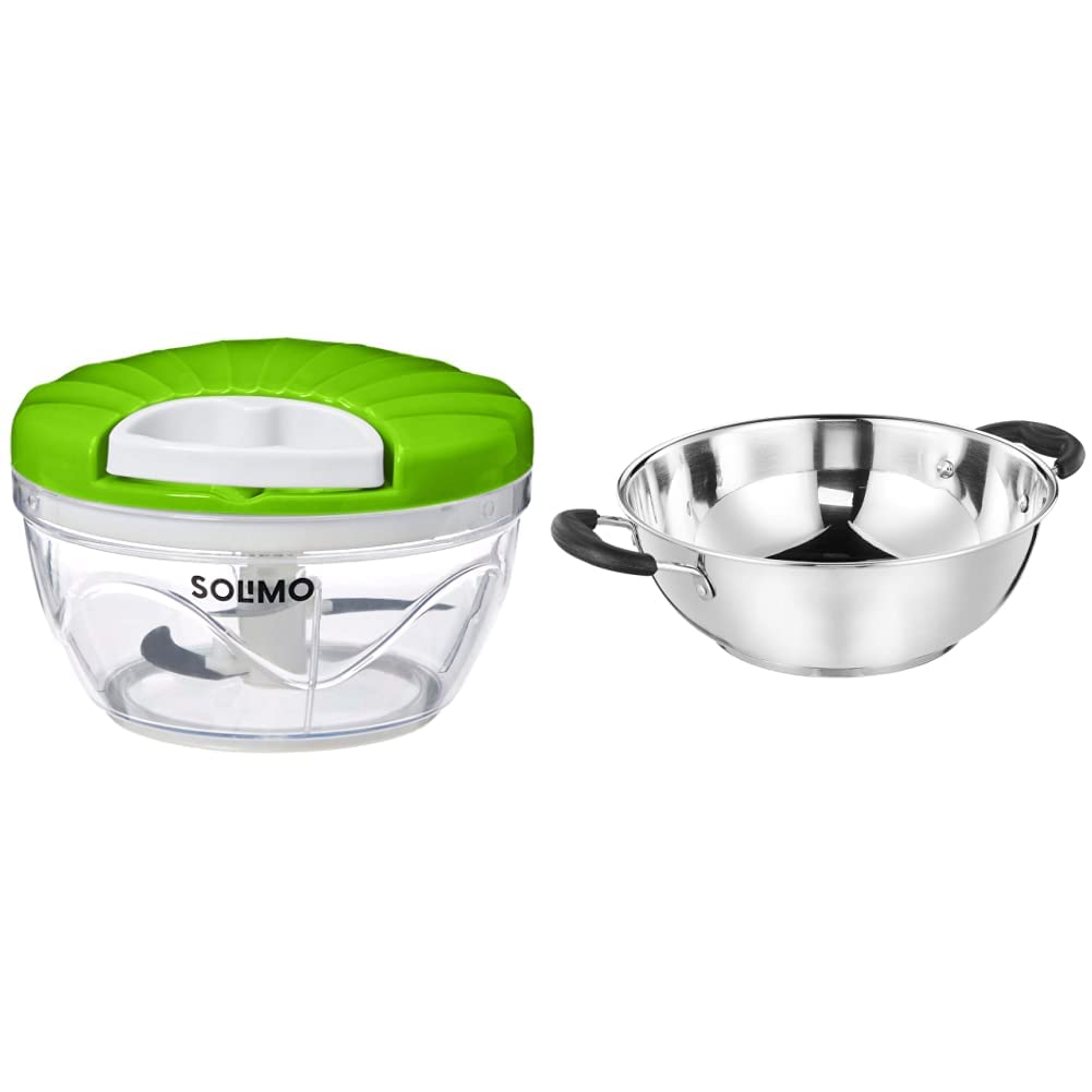 See full amazon price history chart for Amazon Brand - Solimo 500 ml Large Vegetable Chopper with 3 Blades, Green & Stainless Steel Induction Bottom Kadhai (25cm, 3000ml) Combo Amazon Brand - Solimo 500 ml Large Vegetable Chopper with 3 Blades, Green & Stainless Steel Induction Bottom Kadhai (25cm, 3000ml) Combo (B085GPHN88) Amazon Price History, Amazon Price Tracker