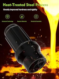 AUTOPTIM M12x1.5 Extended Lug Nuts - 24PCS 17mm Hex, 1.57" Tall, 0.79" Width, Black 6 Spilne Extended ET Lug Nut Replacement for Toyota Tacoma 4Runner Aftermarket Wheels Closed End with 1 Socket Key