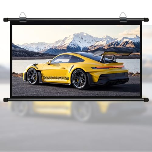 Pantalla Manual Retráctil de Proyección 72 pulgadas 16:9 miniatura 1