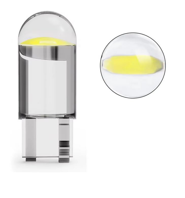 4 x T10 LED W5W COB 12 V – 6000 K zimna biel – oświetlenie wnętrza samochodu – światło postojowe do czytania, oświetlenie drzwi, oświetlenie bagażnika, Canbus