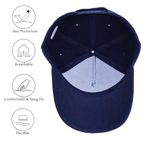 Image of 5-Panel Baseball Cap for Workouts, Hiking, Outdoor Sports, Customizable DIY Design, All-Season Comfort Fit, Adjustable