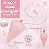Vibratis Pendolo Esoterico Divinatorio di Radioestesia in Quarzo Rosa Forma CONICA - Pendolo in Pietra di Quarzo Rosa [Soddisfatti o rimborsati] #2