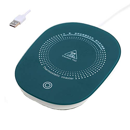 topuhair Chauffe-Tasse pour Chauffe-Tasse de café pour Tasse de café de Bureau Plus Chaud pour l’Utilisation à Domicile de Bureau Garniture de Chauffage Polyvalent 55°Température constante (Vert) Cover