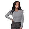 Sivvan-3-Pack-Womens-Comfort-Long-Sleeve-T-ShirtUnderscrub-Tee Sivvan Scrubs for Women - Long Sleeve Comfort Underscrub Tee 3-Pack - S85003 - Black/Dark Marl Grey/White - S