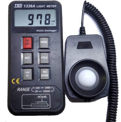 ARASTTES-1336A Portable Digital Light Meter TES1336A Digital LUX Meter Datalogging Light Meter LEOWE