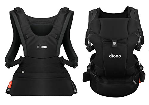 Diono Carus Essentials 3-in-1 draagsysteem voor 3,2-15kg - gemaakt voor stedelijke avonturen, gemakkelijk te gebruiken - Ouder-Facing, wereldgericht, achterbus, zwart