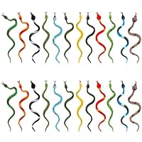 FDGGT 24 Stück Mini-Schlangen, Gummischlangen, Simulierte Schlangen, Tiermodelle, Kinderspielzeug, Kreatives Spielzeug
