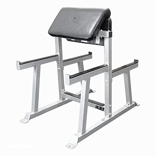 Valor Fitness Standing Preacher Curl Bench – Bicep Curl Station with Barbell Holder for Home Gym, Upper Body Strength Training & Arm Workouts