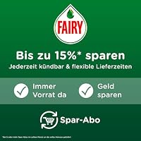 Fairy Max Power Zitrone Handgeschirrspülmittel 8x545ml, effektive Formel für sauberes Geschirr und Fettlösekraft bei fettigsten Töpfen und Pfannen, Flasche mit Auslaufschutz – Ansicht 7