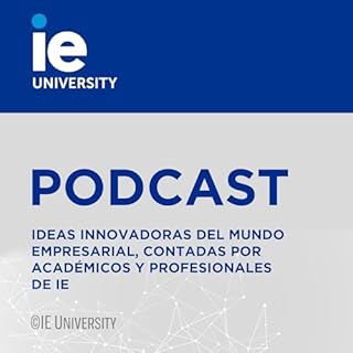 Diseño de la portada del título IE University Podcast