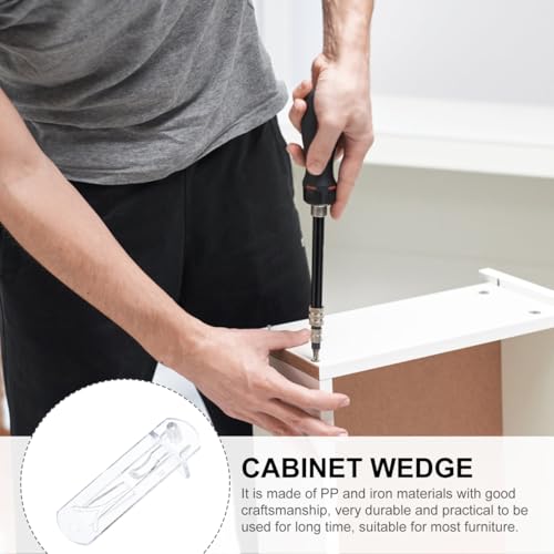 DIYEAH Plastic Shelf Support Pegs Self-Locking Cabinet Shelf Clips Heavy Duty Shelving Bracket Support Pins for Cabinet Shelves Transparent Replacement Hardware 20 pcs by DIYEAH - Used condition - Image 8