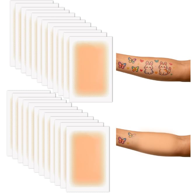 Película adesiva para cobertura de tatuagem Auspiceka, 24 unidades, tom escuro
