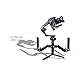 DF DIGITALFOTO ARES Z-Achsen-Feder-Doppelgriff, Flexibler, dämpfender, Abnehmbarer Doppelgriff-Gimbal-Griff, kompatibel mit ZHIYUN Crane 2 MOZA FEIYU DJI Ronin S/S2/RS3/RS3 Pro 3-Achsen-Gimbal