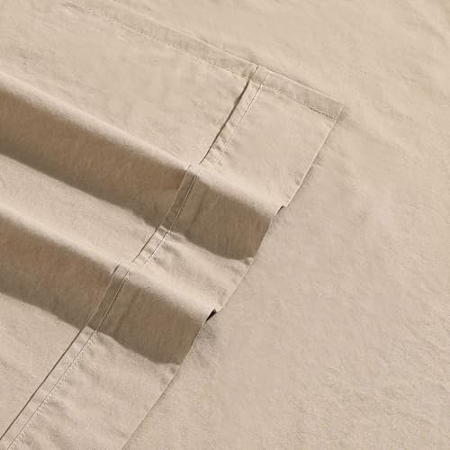 Parure de lit moderne en coton camel pour des nuits douces et cocooning - 4