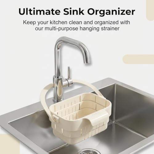 Colador para Fregadero con Soporte para Esponja Beige miniatura 4