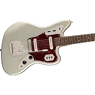 Squier FSR Classic Vibe '60's Jaguar Silver Sparkle, tête assortie – Image 4