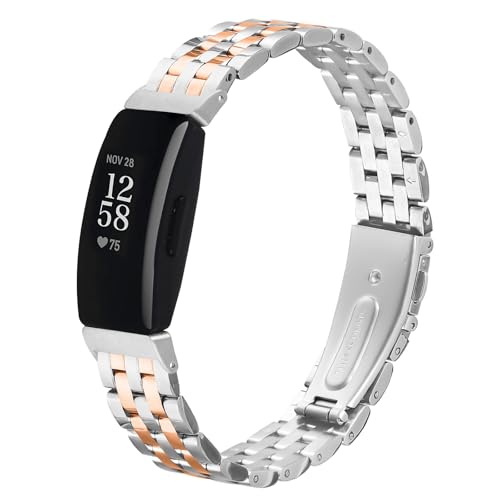Gimuk ���^���X�g���b�v Fitbit Inspire 2�X�g���b�v�Ή� ���f�B�[�X �����Y �X�e�����X�X�`�[�� �����p�r�W�l�X���X�g�o���h�u���X���b�g�o���h Fitbit Inspire/Inspire HR/Ace 2�p S�T�C�Y �t���[�T�C�Y ��