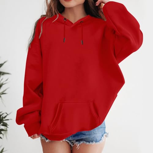 Cute Hoodies for Teen Girls Trendy Sweatshirts Plain Long Sleeve Loose Preppy Clothes 2025 Fall Winter Jacket3