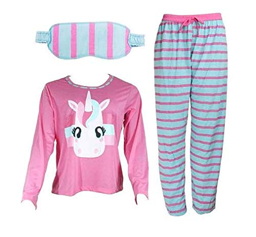 Pijama Unicornio Infantil Filha Longo Feminino Manga Comprida Com Tapa Olho (2)