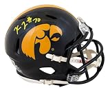 Iowa Kaleb Johnson Authentic Signed Speed Mini Helmet Autographed BAS Witnessed