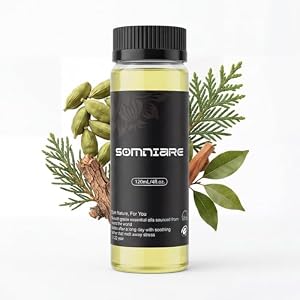 Somniare Essential Oils for Diffuser 4 fl.OZ, Woody Spicy Scent | Notes of cedar, cardamom & sandalwood aromatherapy fragrance oil, for home/office/Spa, Long-lasting