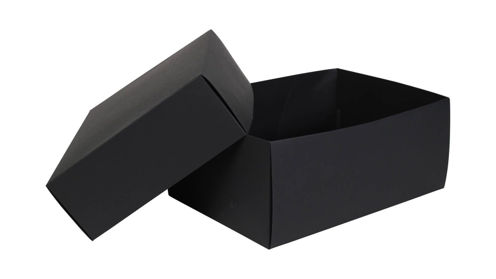 50x Stülpfaltschachtel "Stralsund" 350 x 250 x 150 mm 350g/qm Schwarz