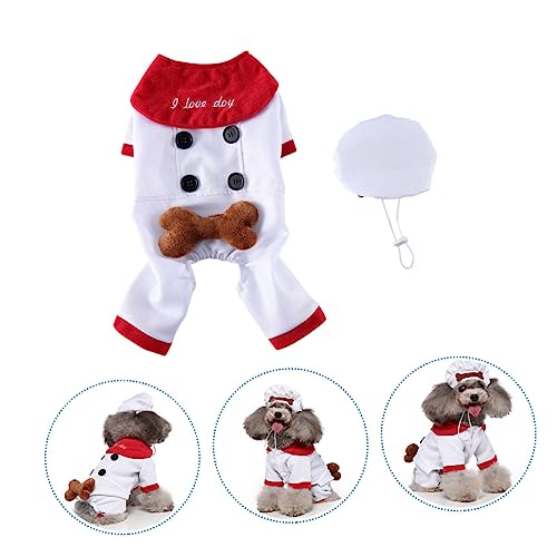 Disfraz para perro POPETPOP talla S blanco miniatura 4