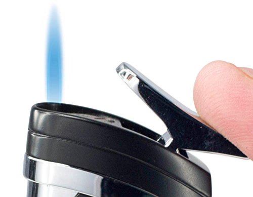 Visol Spark Single Torch Flame Satin Gunmetal Lighter, Gun Satin